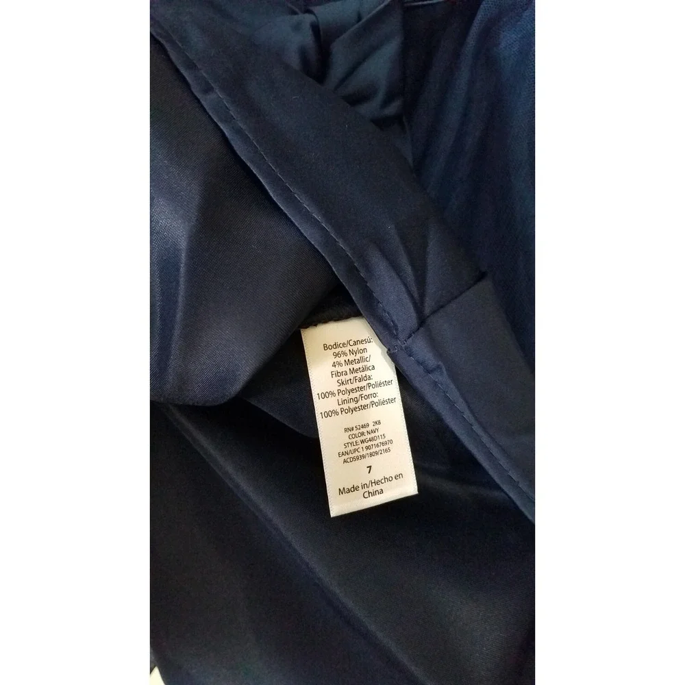 Wonder Nation Girls Holiday‎ Dress Navy Gold Tulle size 7 NEW